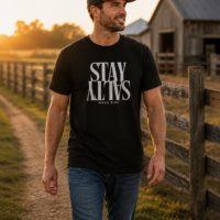 Stay Salty Men's Black T-Shirt | Premium Cotton